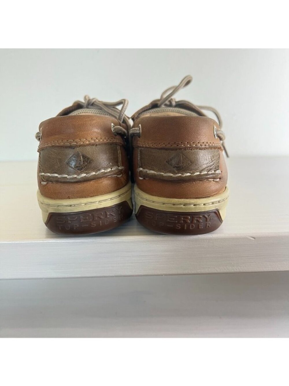 Sperry Topsider Mens 9.5W Billfish 3 Eye Boat Loafers Leather Shoes Preppy - Picture 4 of 13